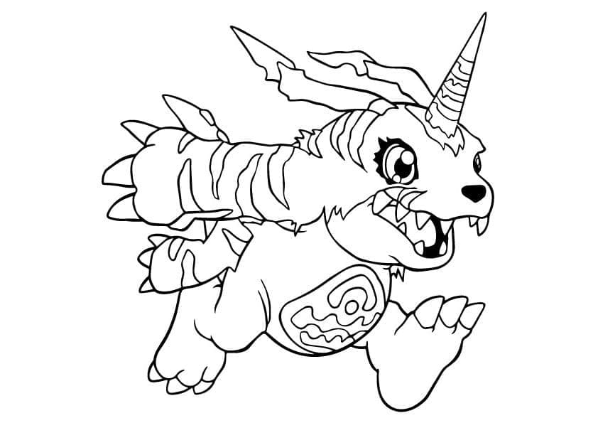 Mutlu Gabumon Boyama Sayfası