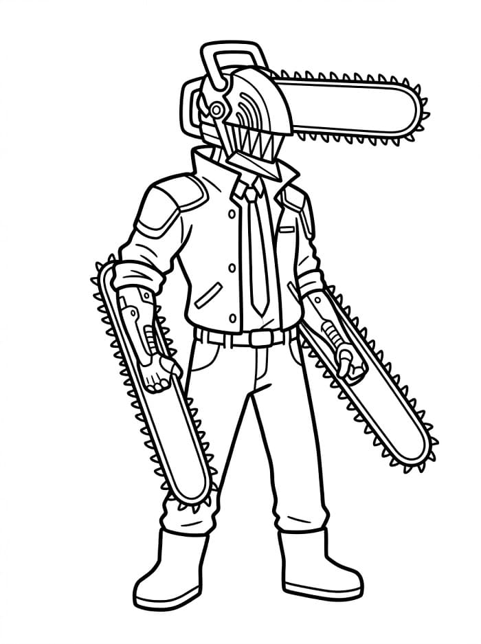 Ücretsiz Chainsaw Man Yazdırılabilir Boyama Sayfası