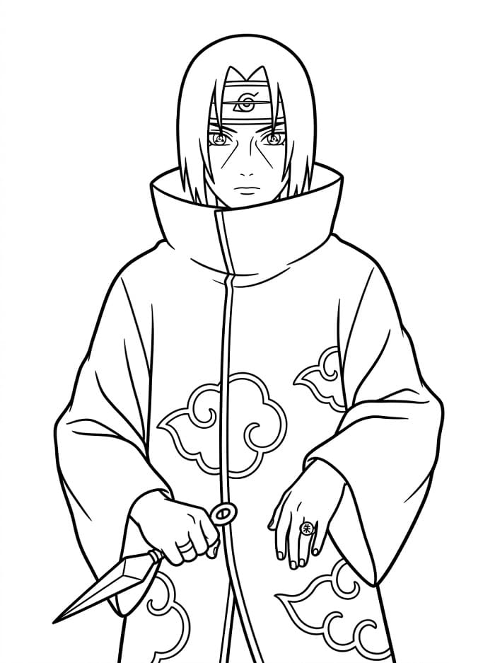 Animasyonlu Itachi Boyama Sayfası