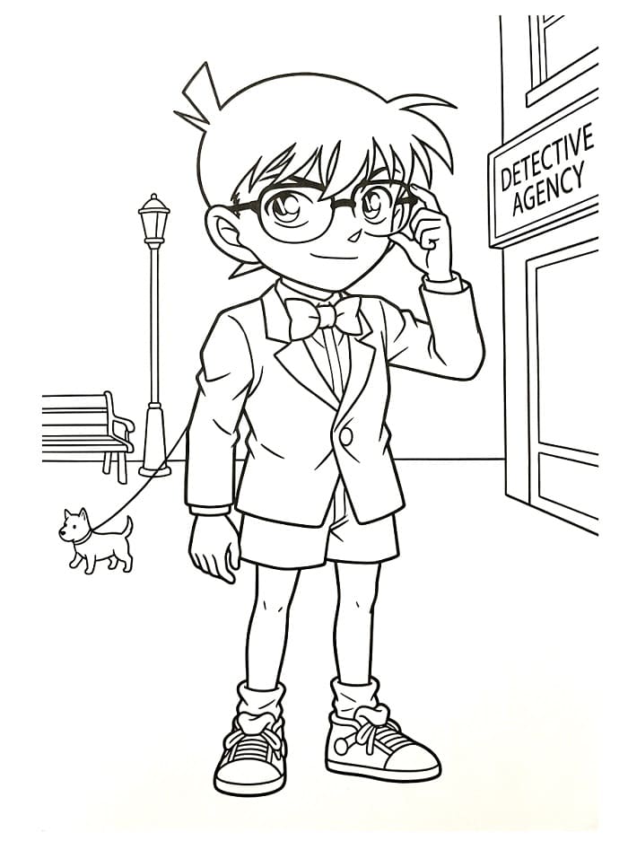 Anime Dedektif Conan Boyama Sayfası