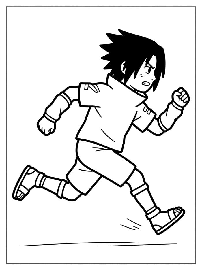Anime Naruto Sasuke Boyama Sayfası