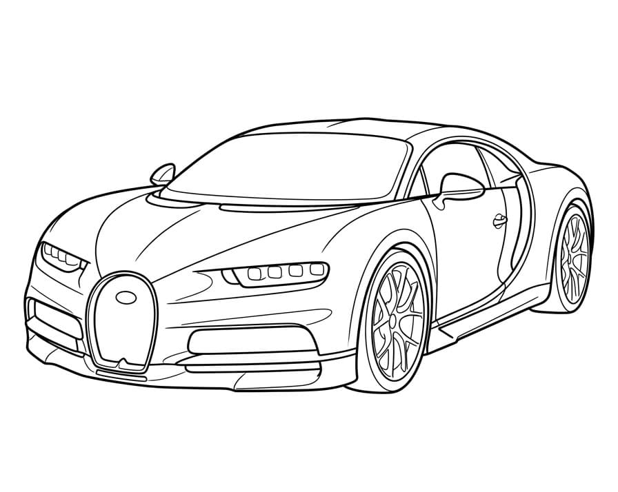 Basit Bugatti Boyama Sayfası