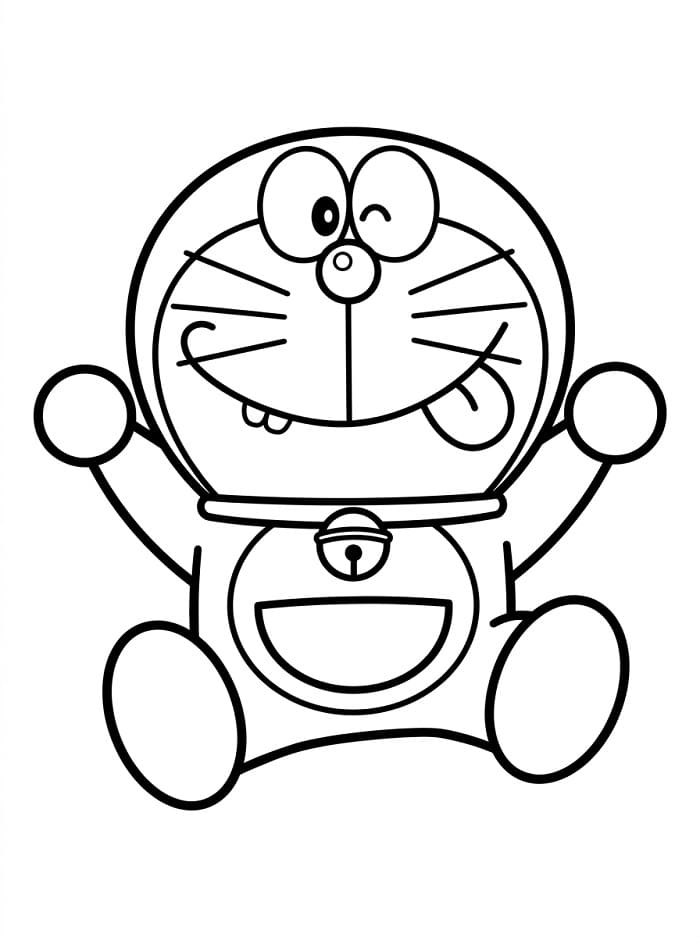 Basit Doraemon Boyama Sayfası