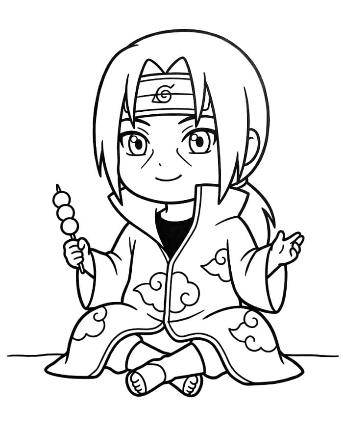 Bedava Çocuklar İçin Itachi Boyama Sayfası