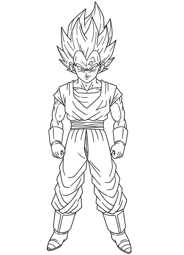Bedava Çocuklar İçin Vegeta Boyama Sayfası