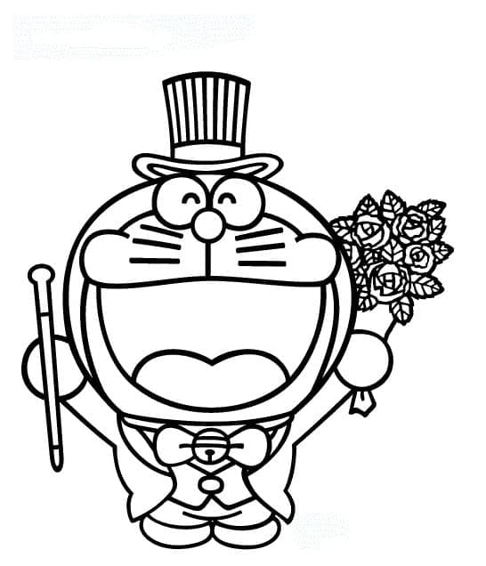 Bedava Doraemon Çocuklar İçin Boyama Sayfası