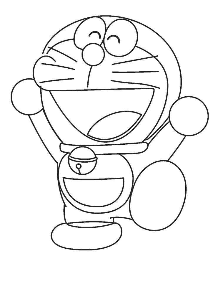 Bedava Doraemon Resim Boyama Sayfası