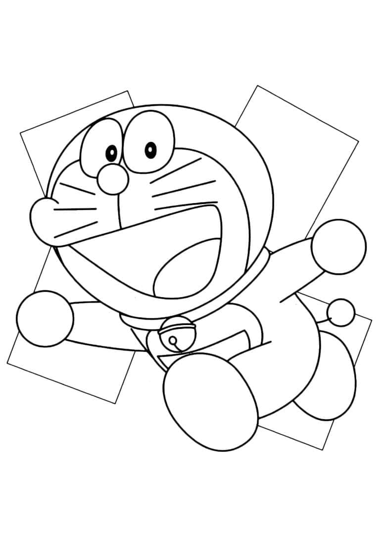 Bedava Doraemon Yazdır Boyama Sayfası