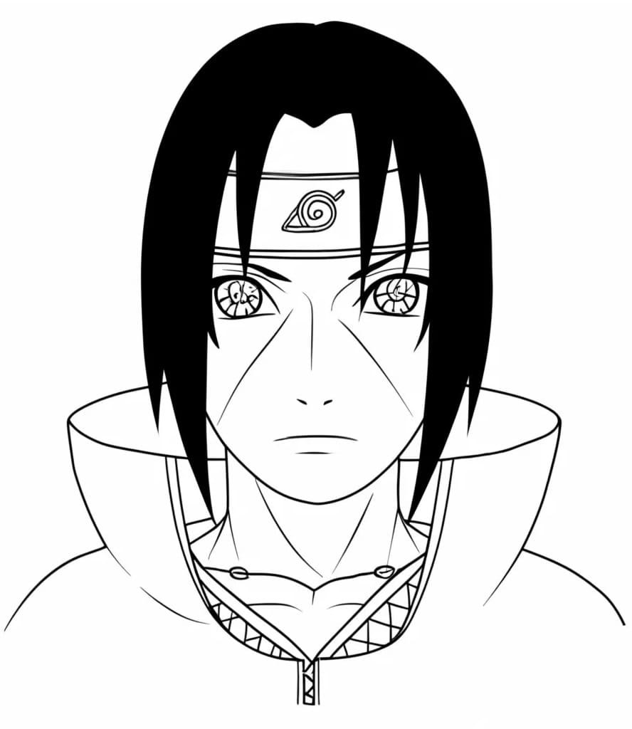 Bedava Itachi Çocuklar İçin Boyama Sayfası