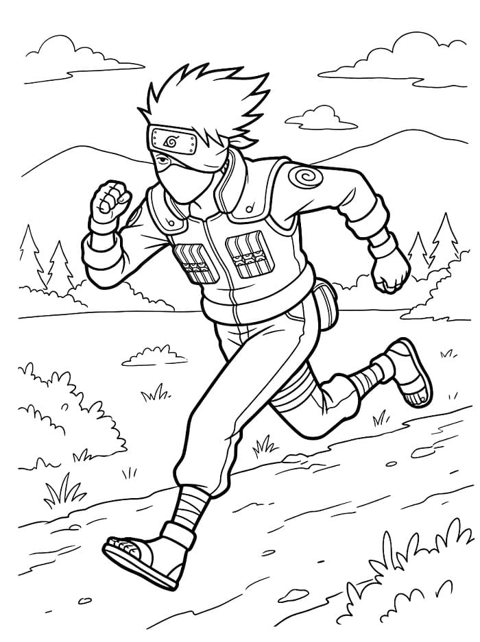 Bedava Kakashi Resim Boyama Sayfası