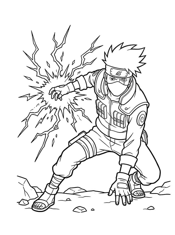 Bedava Kakashi Yazdırılabilir Boyama Sayfası