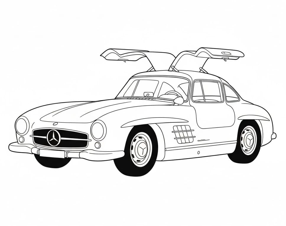 Bedava Mercedes Yazdır Boyama Sayfası