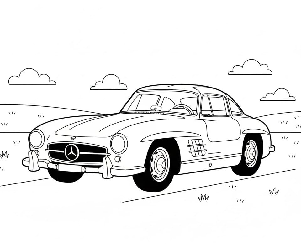 Bedava Mercedes Yazdırılabilir Boyama Sayfası