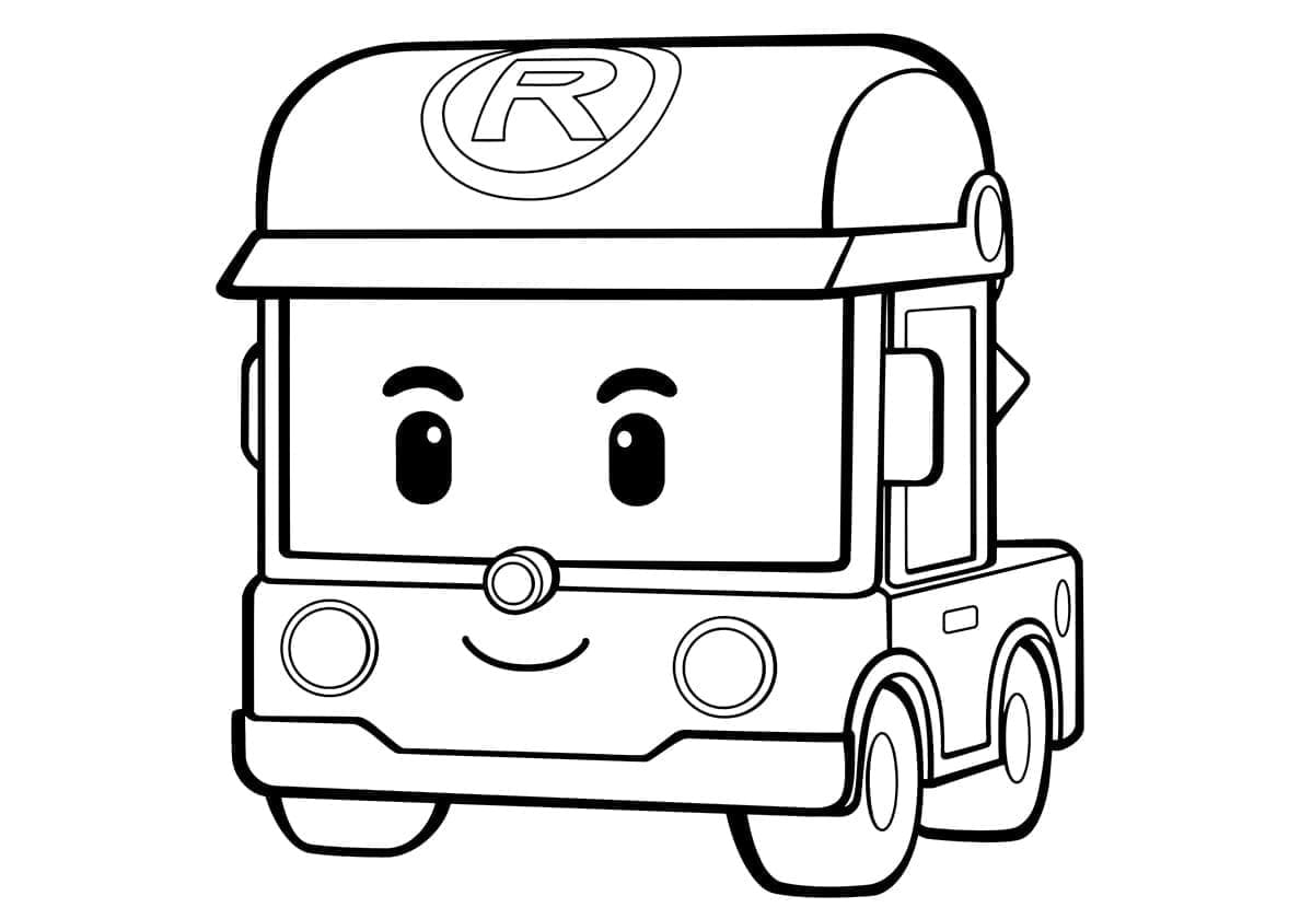 Bedava Robocar Poli Yazdırılabilir Boyama Sayfası