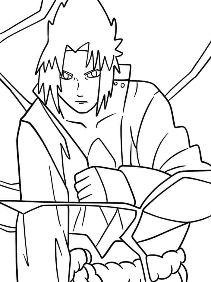 Bedava Sasuke Yazdır Boyama Sayfası
