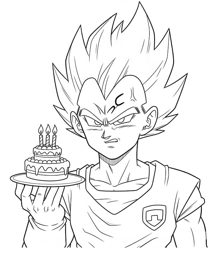 Bedava Vegeta Resim Boyama Sayfası