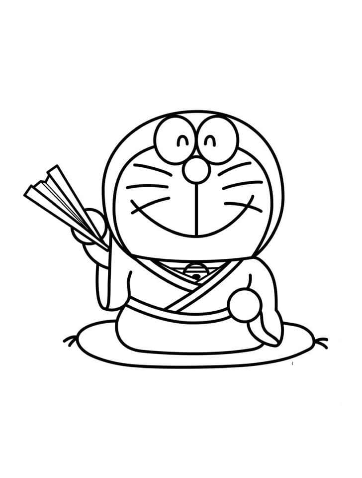 Bedava Yazdırılabilir Doraemon Boyama Sayfası