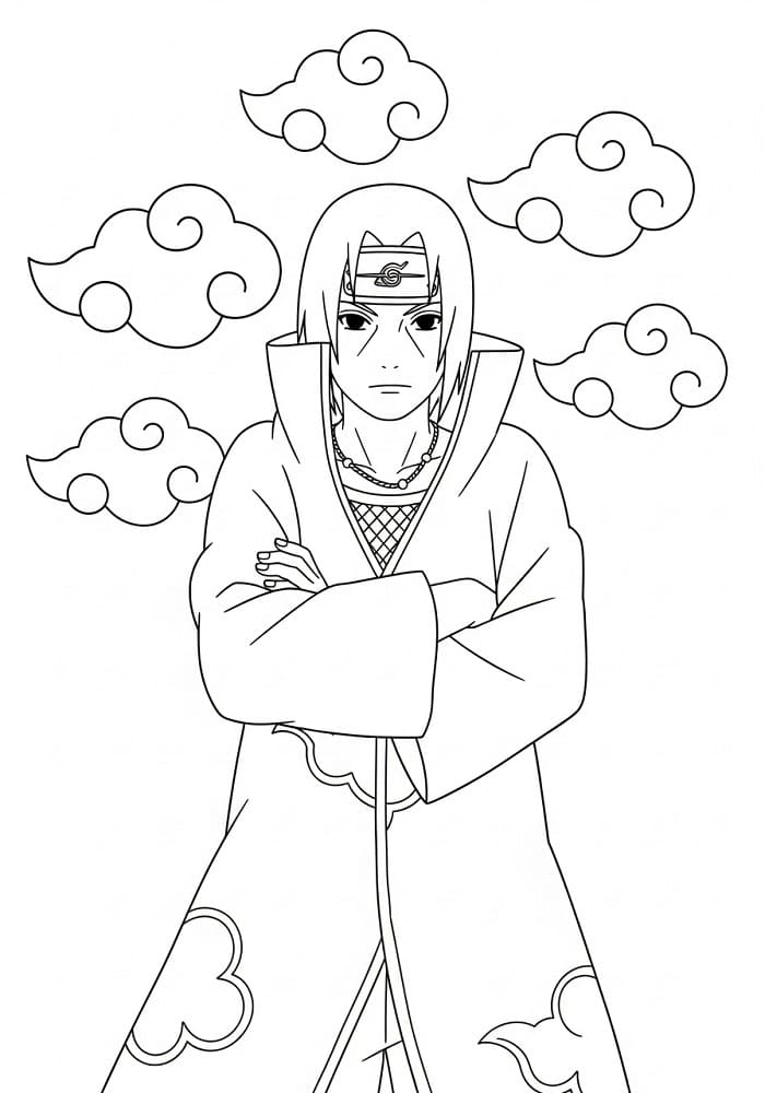Bedava Yazdırılabilir Itachi Boyama Sayfası