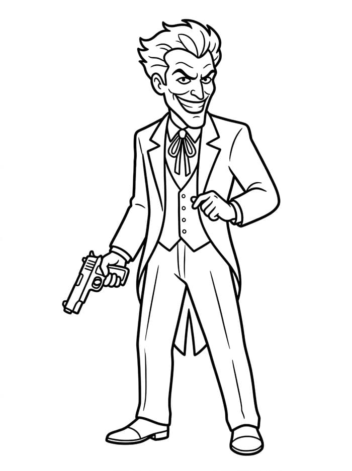 Bedava Yazdırılabilir Joker Boyama Sayfası
