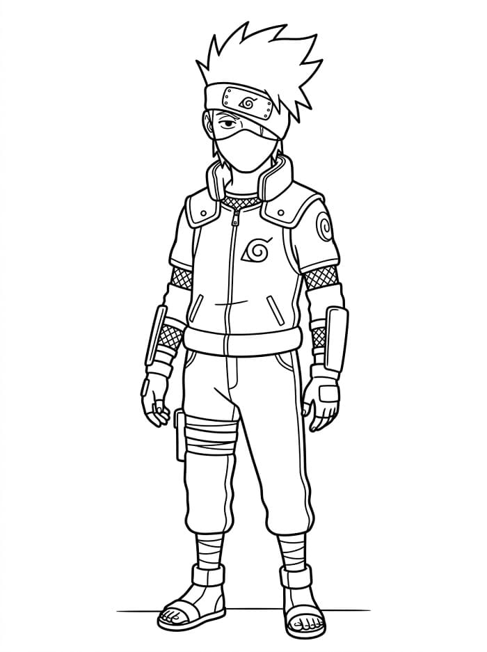 Bedava Yazdırılabilir Kakashi Boyama Sayfası