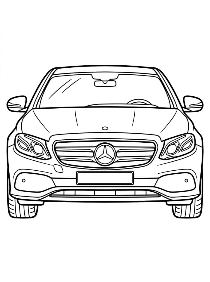 Bedava Yazdırılabilir Mercedes Boyama Sayfası