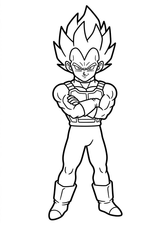 Bedava Yazdırılabilir Vegeta Boyama Sayfası