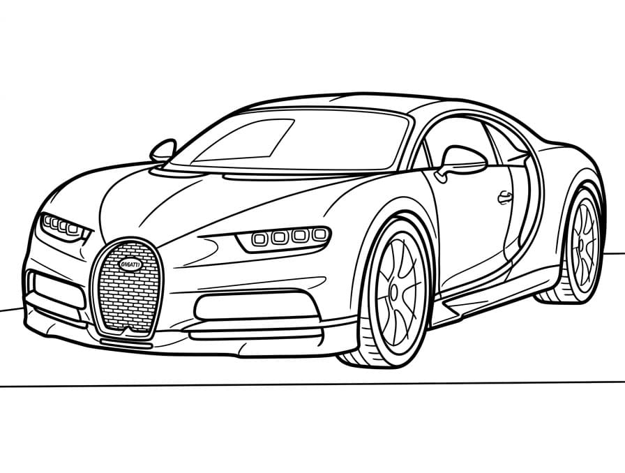 Bir Bugatti Boyama Sayfası
