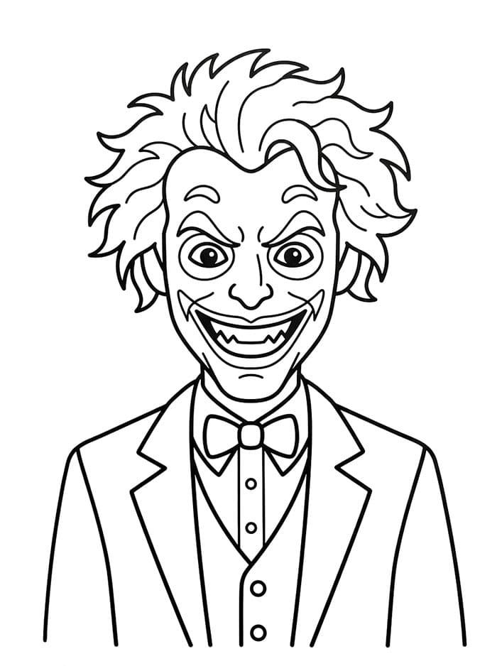 Çizgi Joker Boyama Sayfası