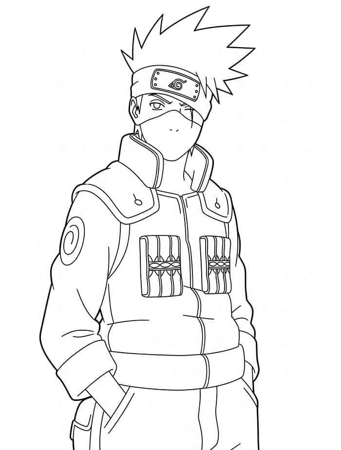 Çizgi Kakashi Boyama Sayfası