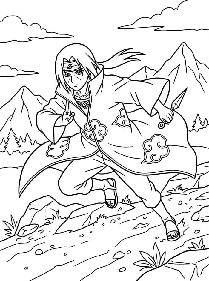 Çocuk Itachi Yazdırılabilir Boyama Sayfası