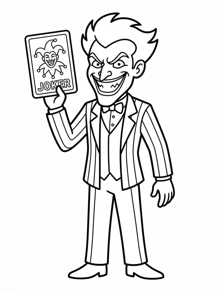 Çocuk Joker Yazdırılabilir Boyama Sayfası