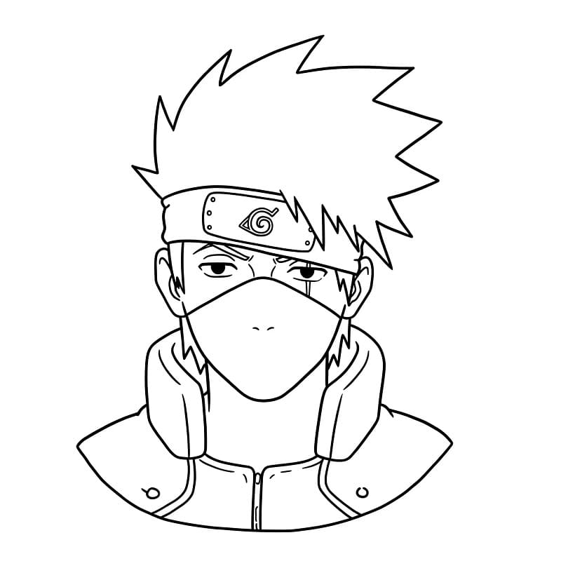 Çocuk Kakashi Yazdırılabilir Boyama Sayfası