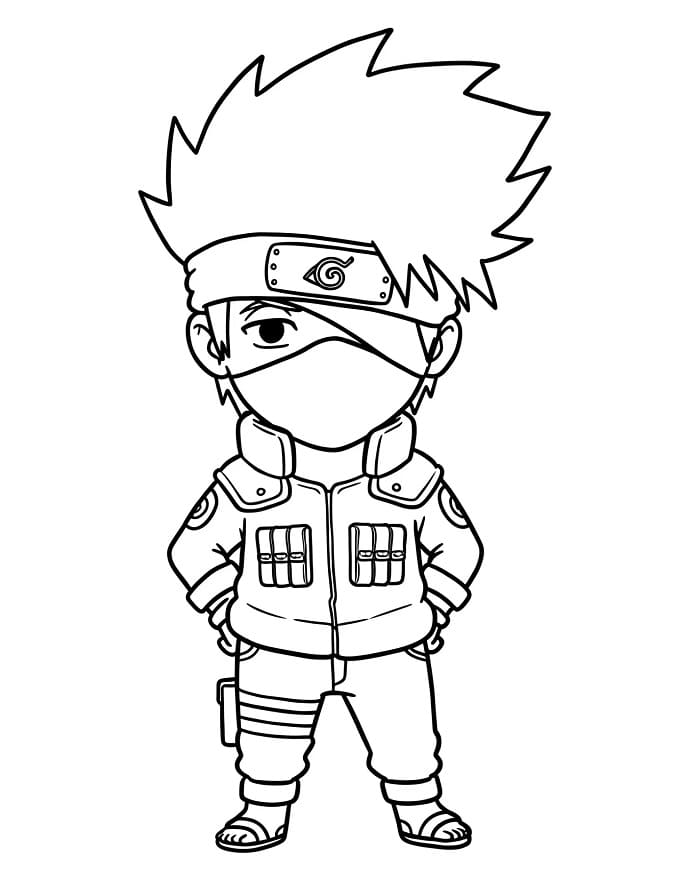 Çocuklar İçin Kakashi Boyama Sayfası