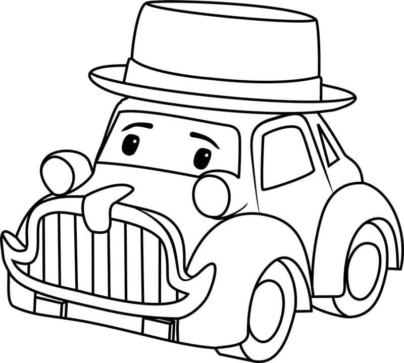 Çocuklar İçin Robocar Poli Boyama Sayfası