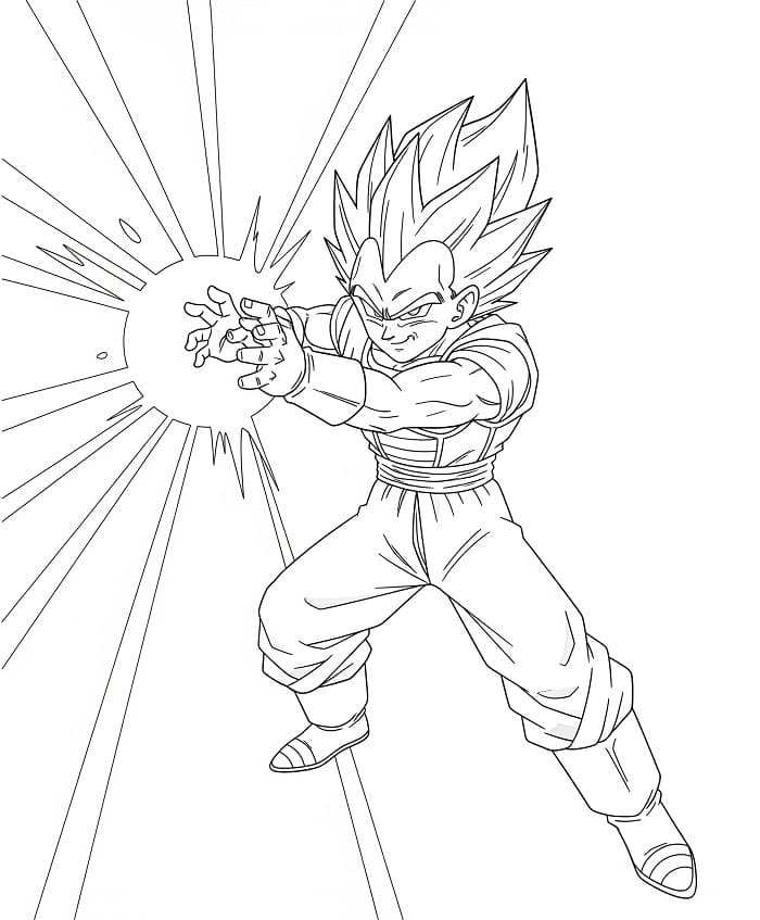 Çocuklar İçin Vegeta Boyama Sayfası