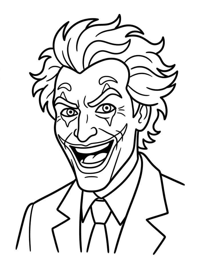 DC Kötü Joker Boyama Sayfası