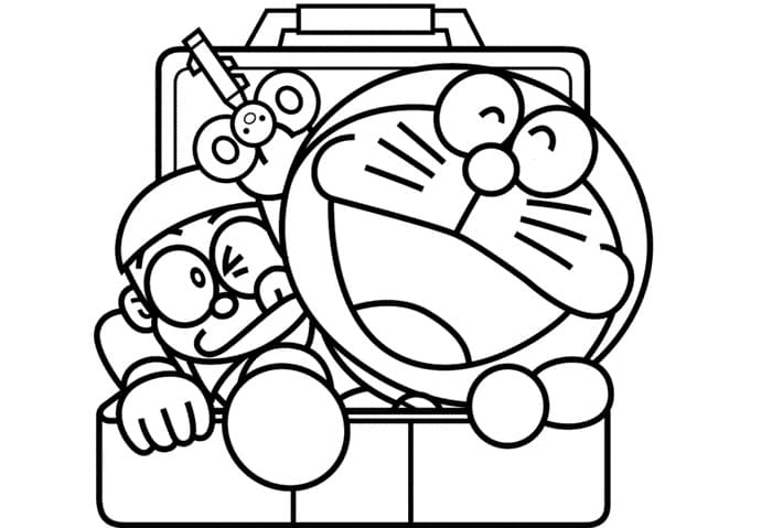 Doraemon 5 Yaş Çocuklar İçin Boyama Sayfası