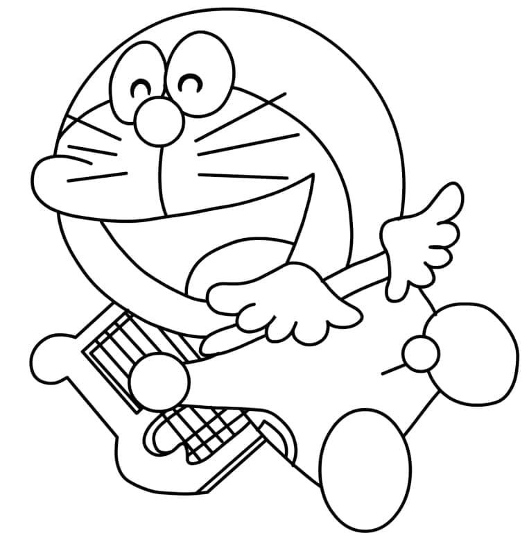 Doraemon 6 Yaş Çocuklar İçin Boyama Sayfası