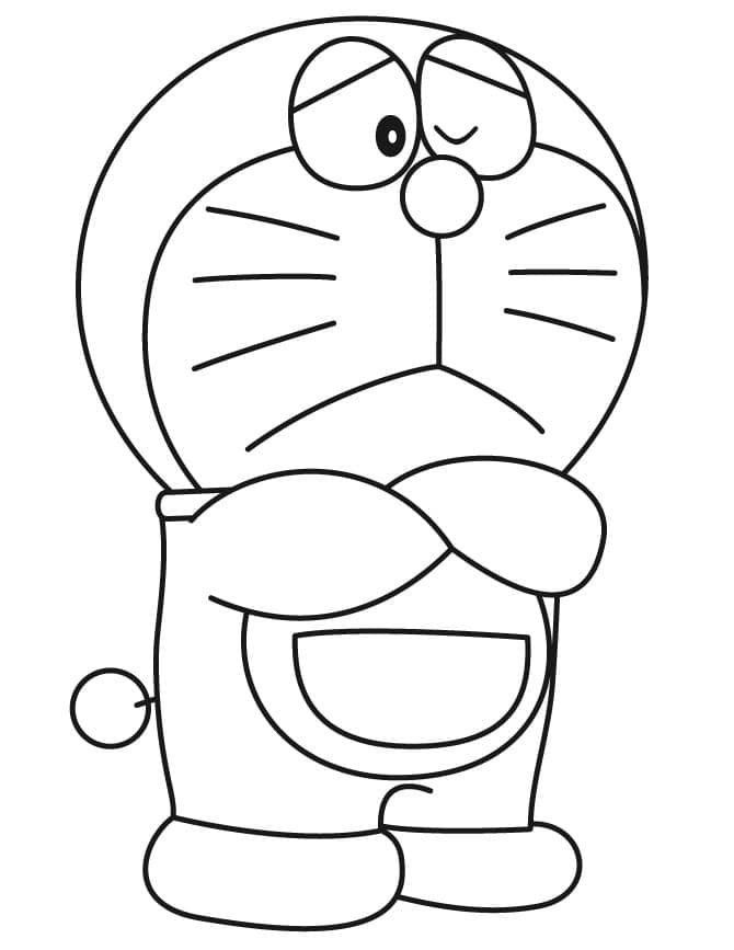 Doraemon Bedava Resim Boyama Sayfası