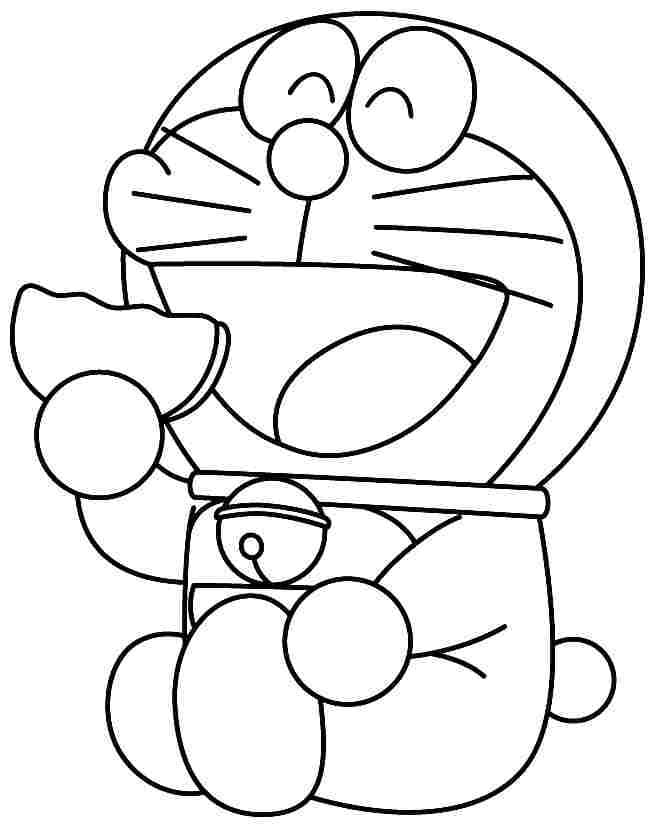 Doraemon Renklendir Boyama Sayfası