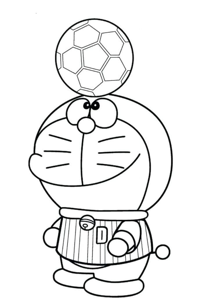 Doraemon Yazdırılabilir Resim Boyama Sayfası