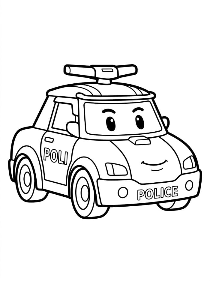 Dost Robocar Poli Boyama Sayfası