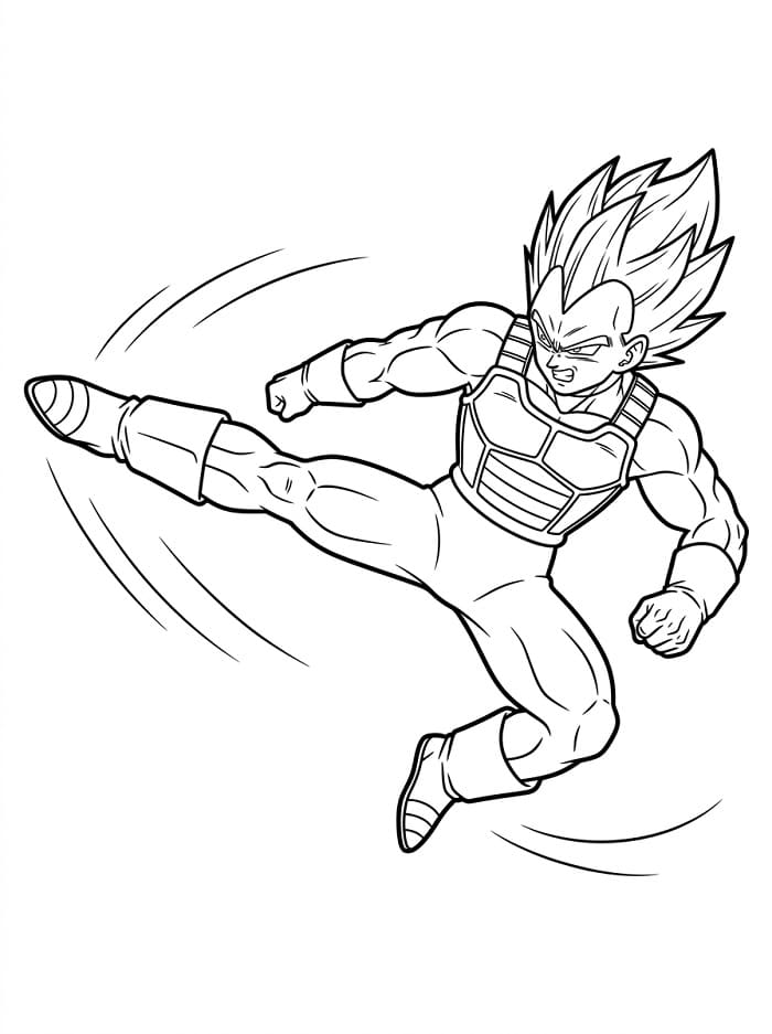 Dragon Ball Z’den Vegeta Boyama Sayfası