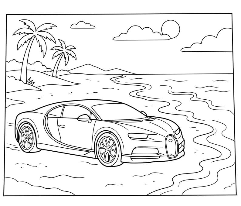 Fantastik Bugatti Boyama Sayfası