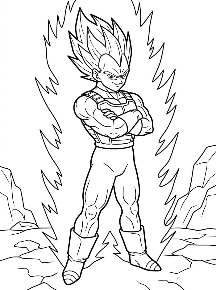 Güçlü Vegeta Boyama Sayfası