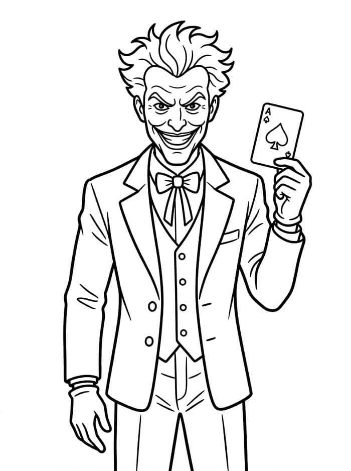 Gülen Joker Boyama Sayfası