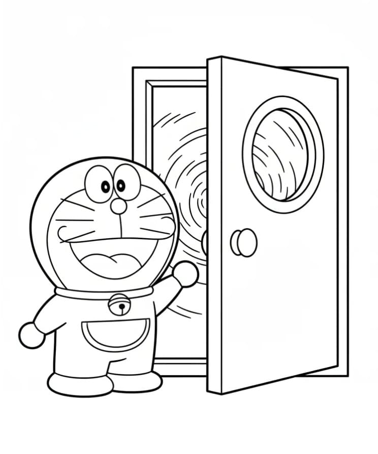 Güzel Doraemon Boyama Sayfası