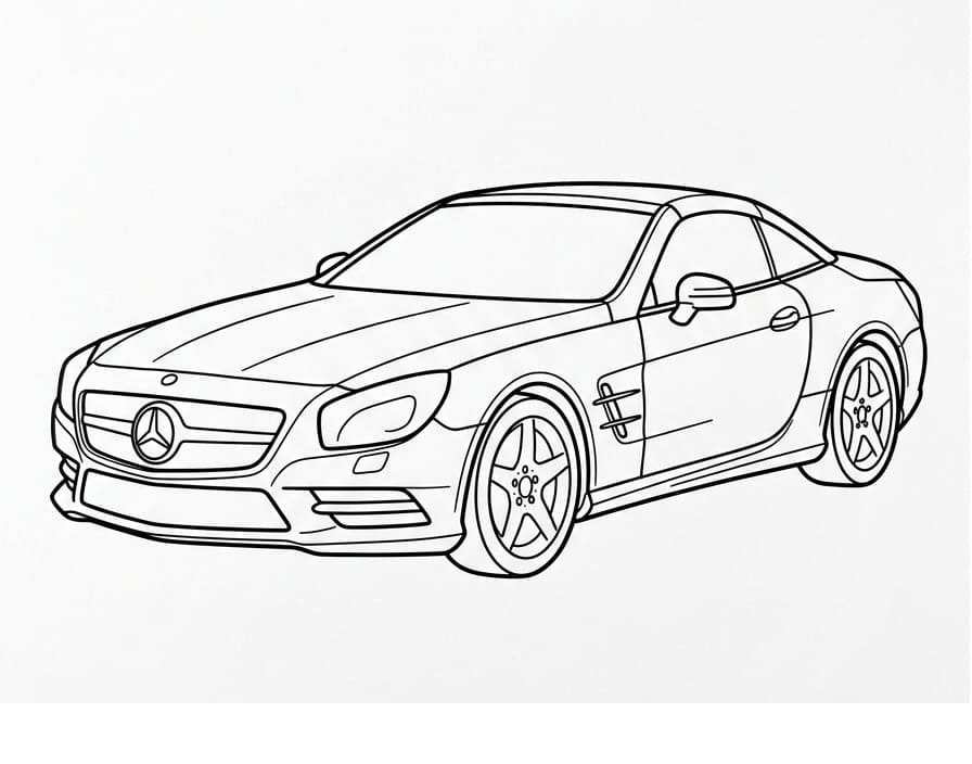 Güzel Mercedes Boyama Sayfası