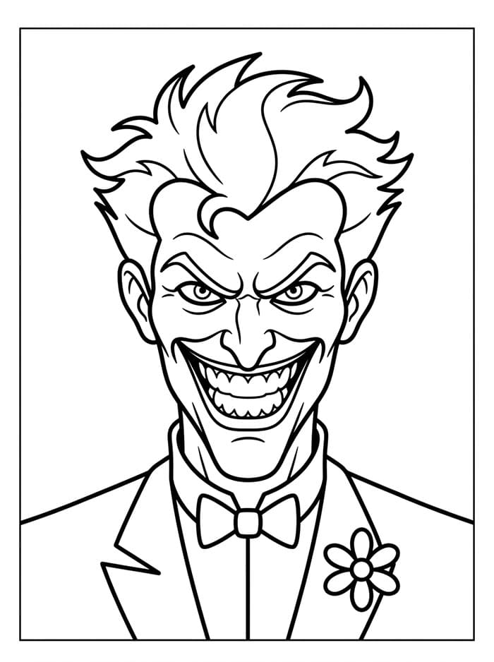 Harika Joker Boyama Sayfası