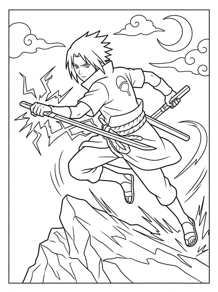 Harika Sasuke Boyama Sayfası